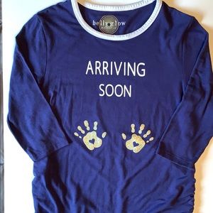 Belly glow maternity tee shirt size medium